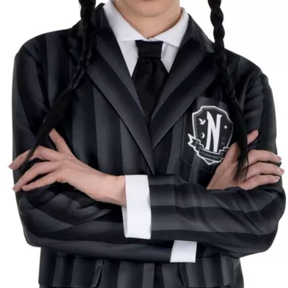 Wednesday Addams Nevermore Uniform Costume TV Series Adult Small 2-4 - Picture 4 of 10